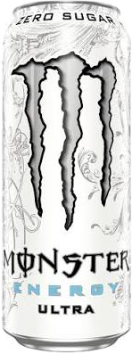 Monster Energy Ultra, white zero sugar can